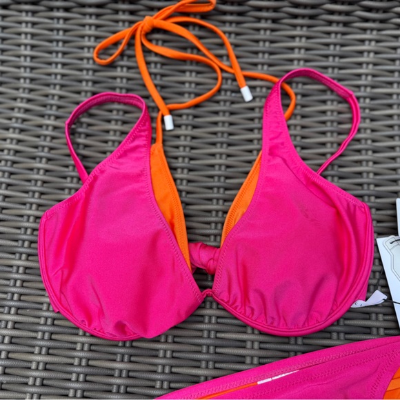 Sanctuary Pink and Orange Bikini - Size M/L - NWT - Picture 3 of 16